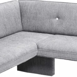 Moderne Eckbank mit grauem Stoffbezug - Eleonora