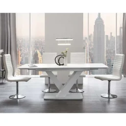 Moderne Esszimmer Gruppe in Weiß - Colosses (fünfteilig)