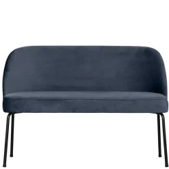 Moderne Esszimmerbank in Petrol Samt - Plicardo