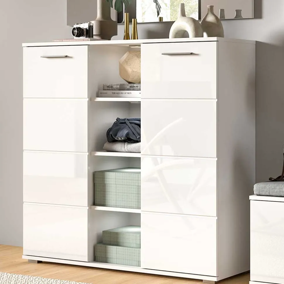 Moderne Garderobenkommode in Weiß - Rugova