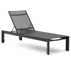 Moderne Gartenliege in Dunkelgrau - Babet
