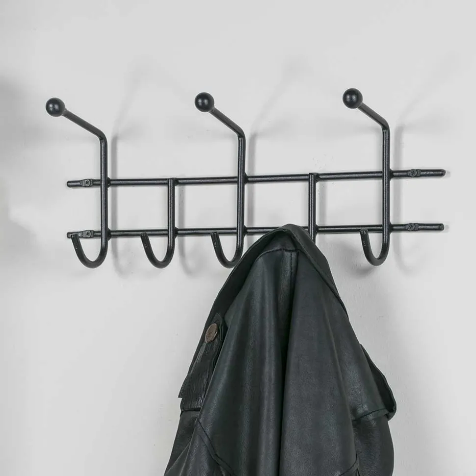 Moderne Hakenleiste Garderobe in Schwarz - Winnington