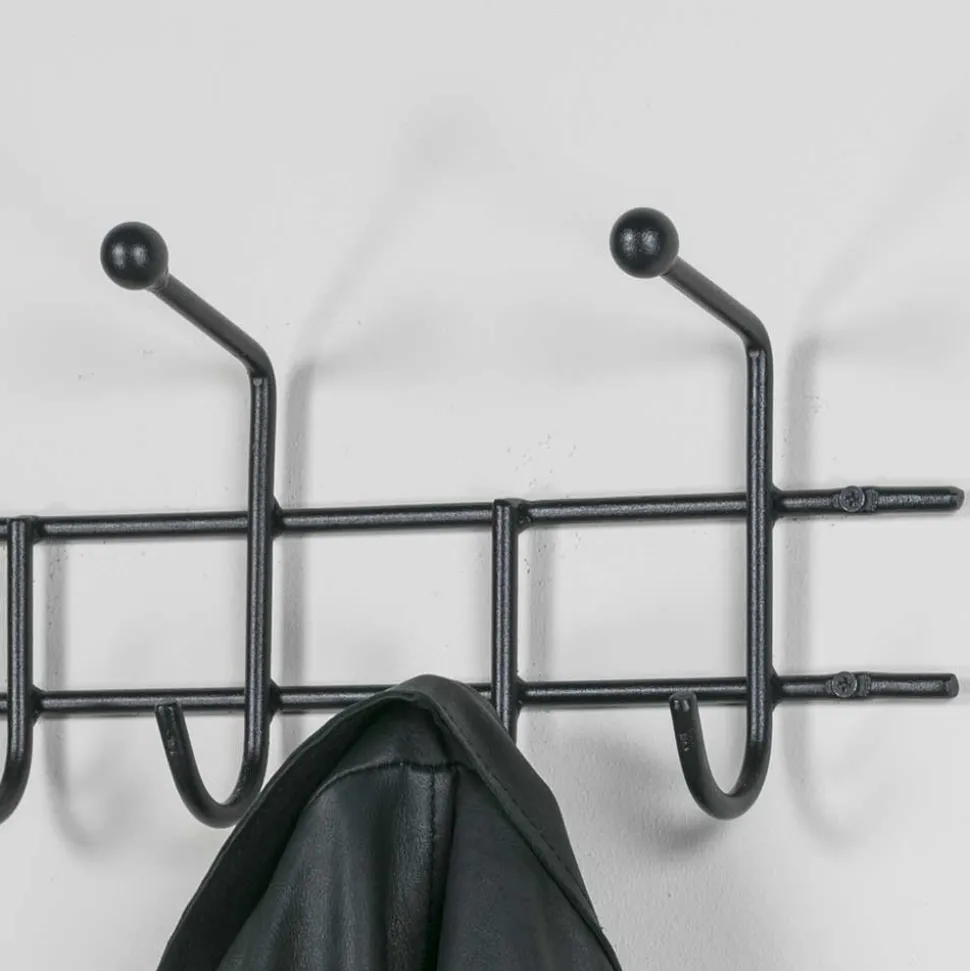 Moderne Hakenleiste Garderobe in Schwarz - Winnington