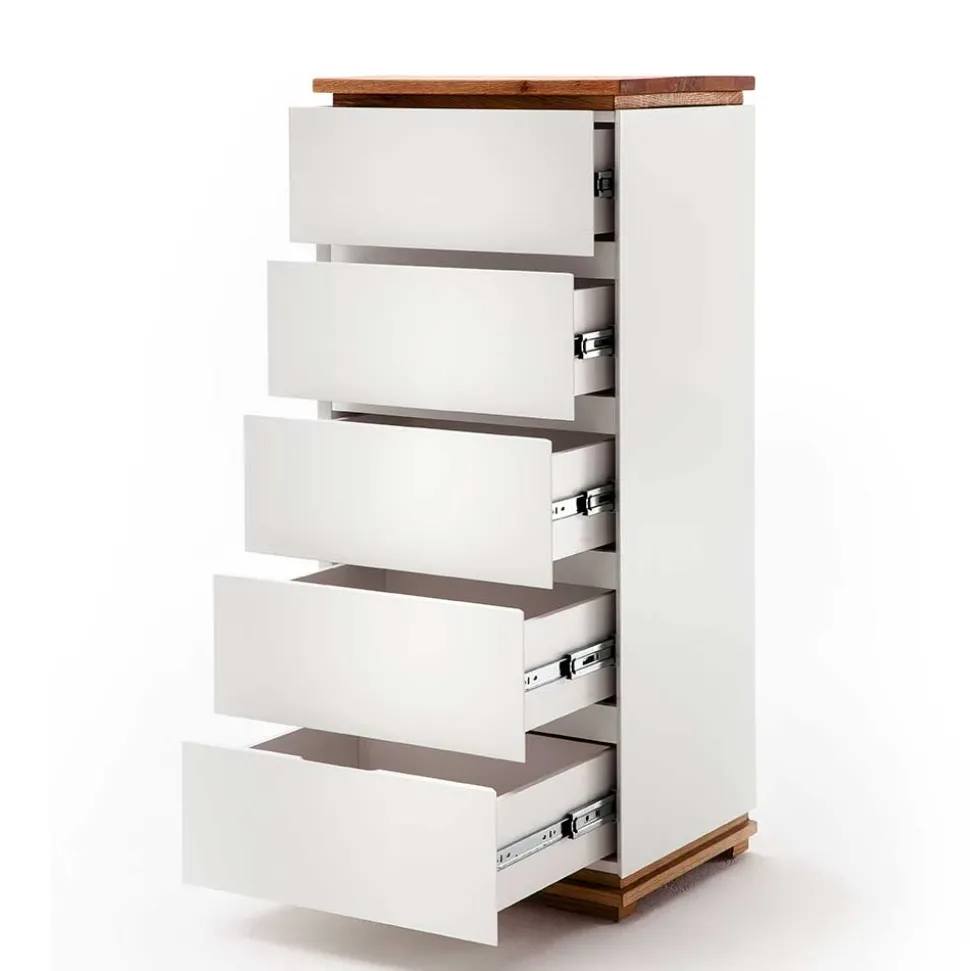 Moderne Hochkommode in Weiß - Vangels