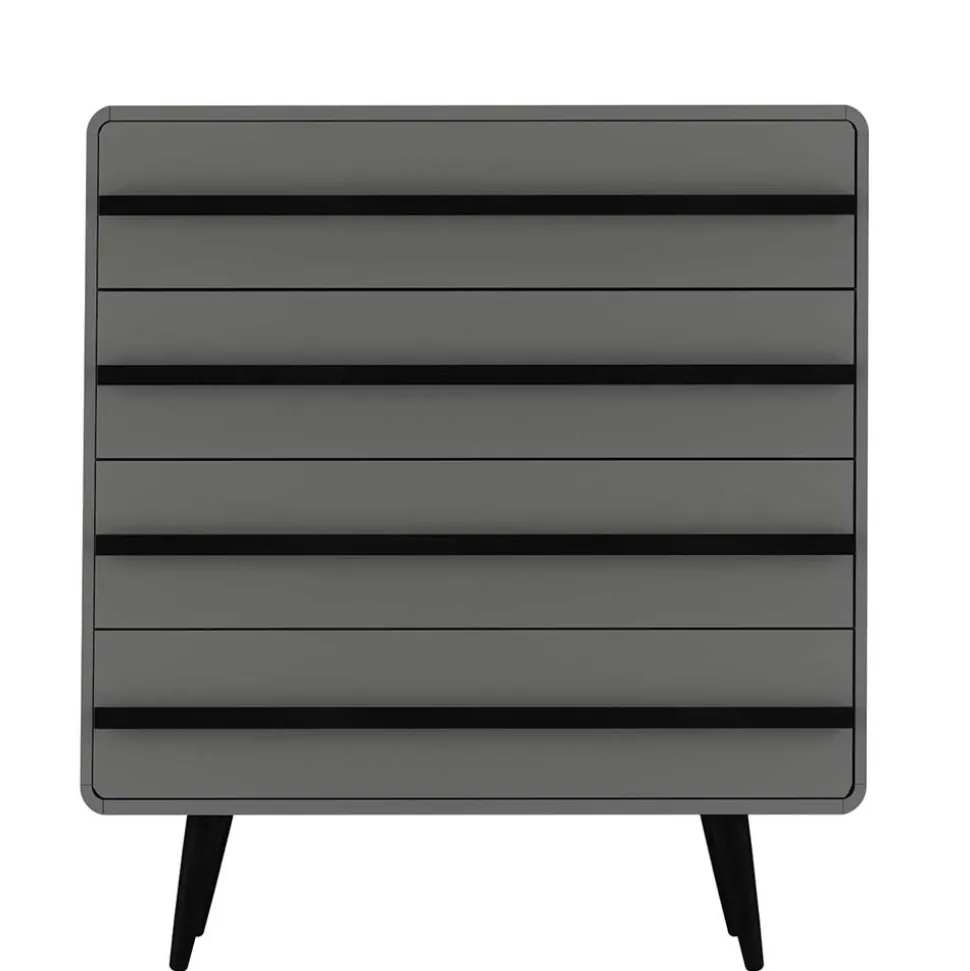 Moderne Kommode in Grau mit Schwarz - Pavias