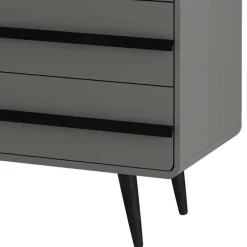 Moderne Kommode in Grau mit Schwarz - Pavias
