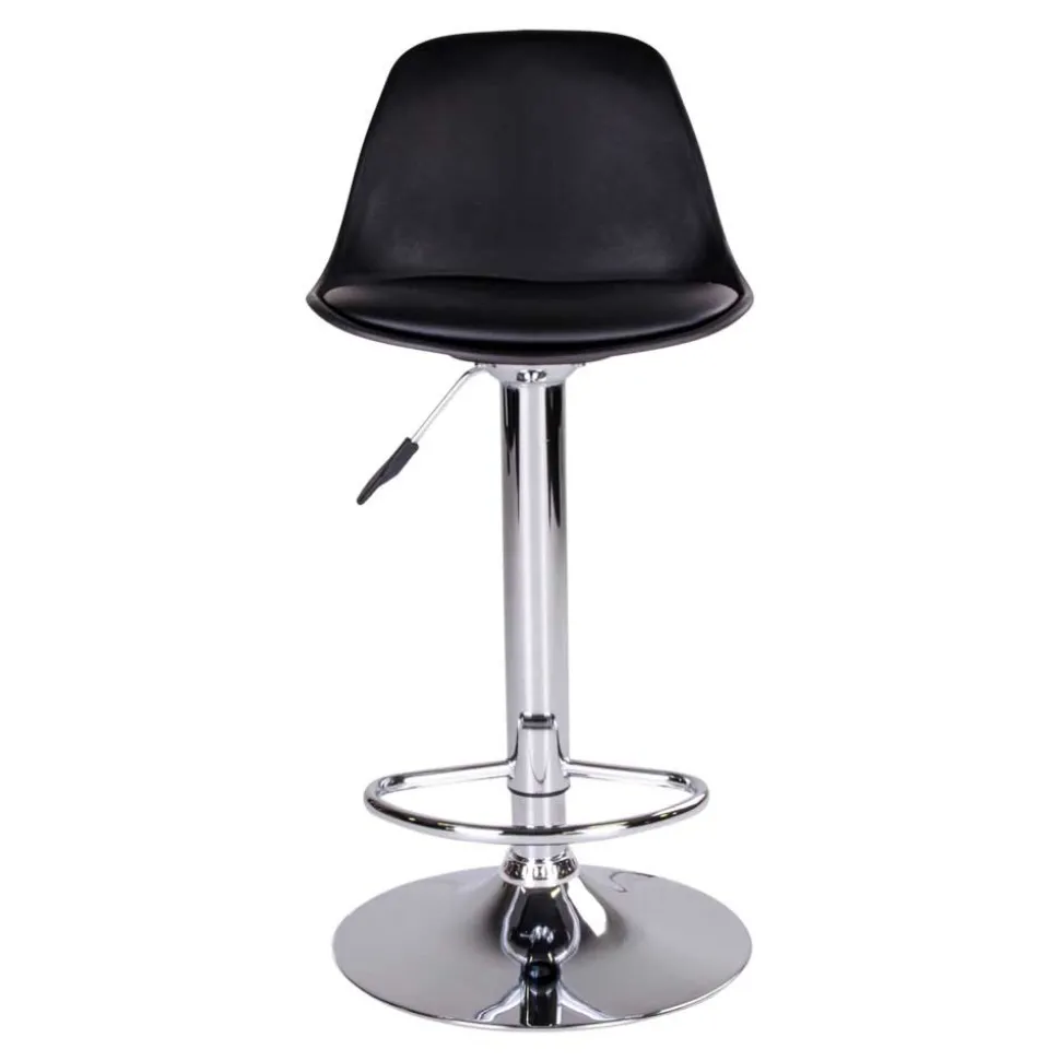 Moderne Kunstleder Barstühle in Schwarz - Ekino (2er Set)