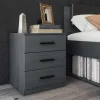 Moderne Nachtkommode in Eiche Grau - Carika