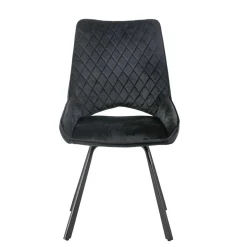 Moderne Samtstühle in Schwarz - Celloma (2er Set)