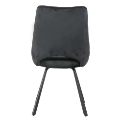 Moderne Samtstühle in Schwarz - Celloma (2er Set)