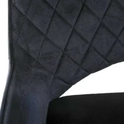 Moderne Samtstühle in Schwarz - Celloma (2er Set)