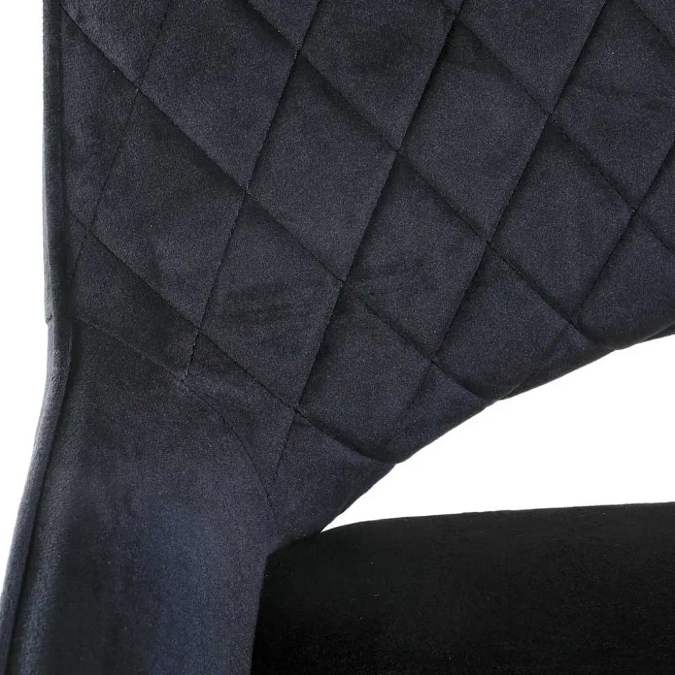 Moderne Samtstühle in Schwarz - Celloma (2er Set)