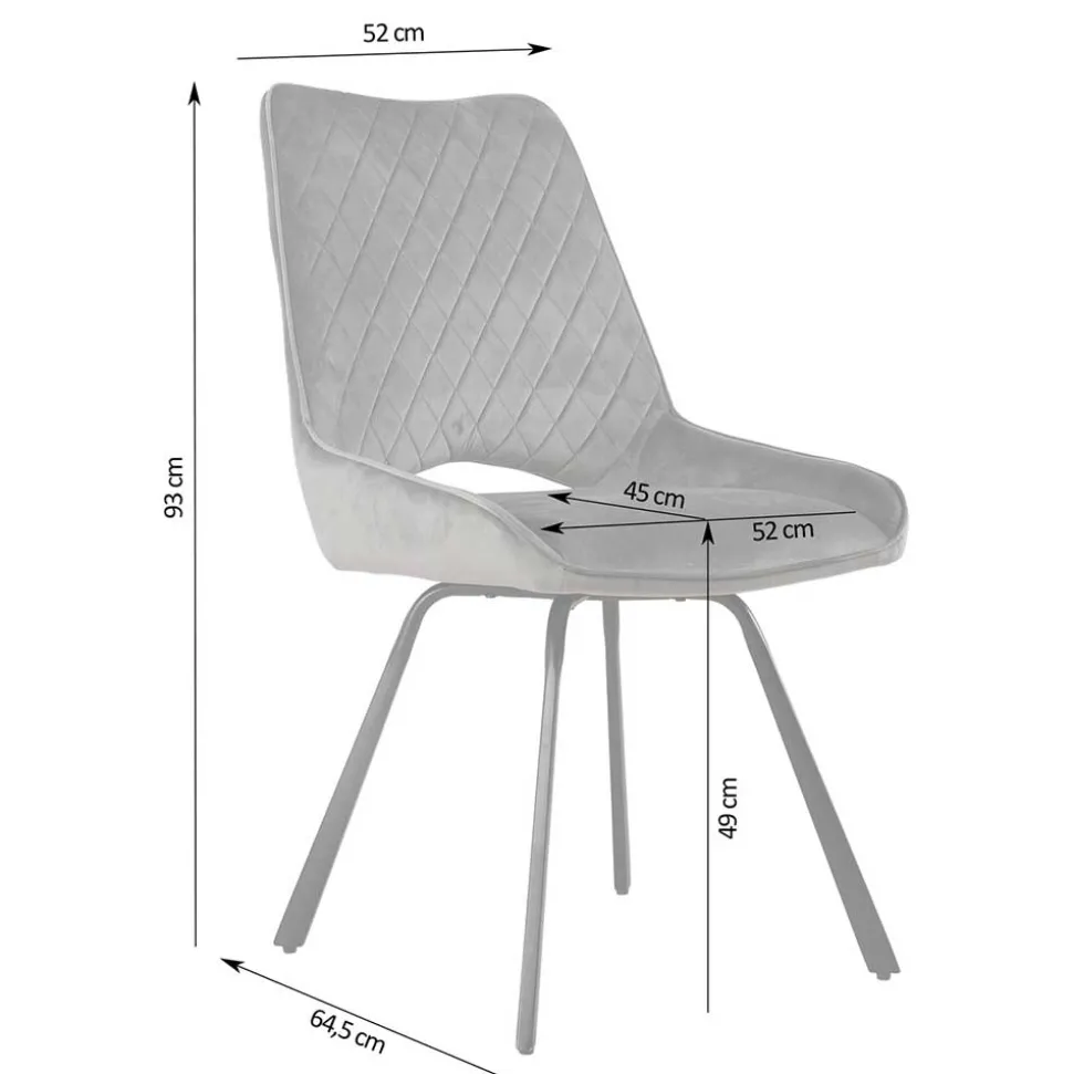 Moderne Samtstühle in Schwarz - Celloma (2er Set)
