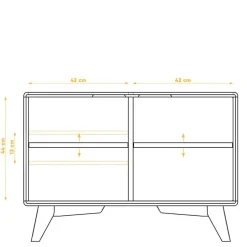 Moderne 2-türige Kommode in Weiß & Wildeiche - Diesta