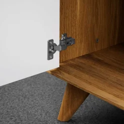 Moderne 2-türige Kommode in Weiß & Wildeiche - Diesta