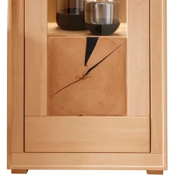 Moderne 1-türige Vitrine aus Kernbuche geölt - Sarosca