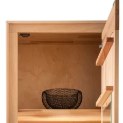Moderne 1-türige Vitrine aus Kernbuche geölt - Sarosca