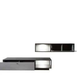 Moderne TV Anbauwand in Grau - Ridona (zweiteilig)