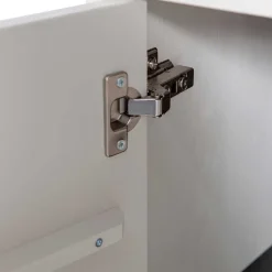 Moderne Vitrine in Hellgrau mit Schwarz - Giorno