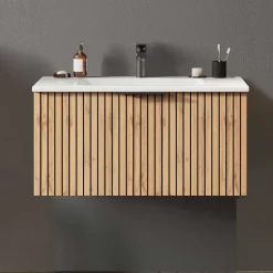 Moderne Waschkonsole mit Einlassbecken - Crystoga