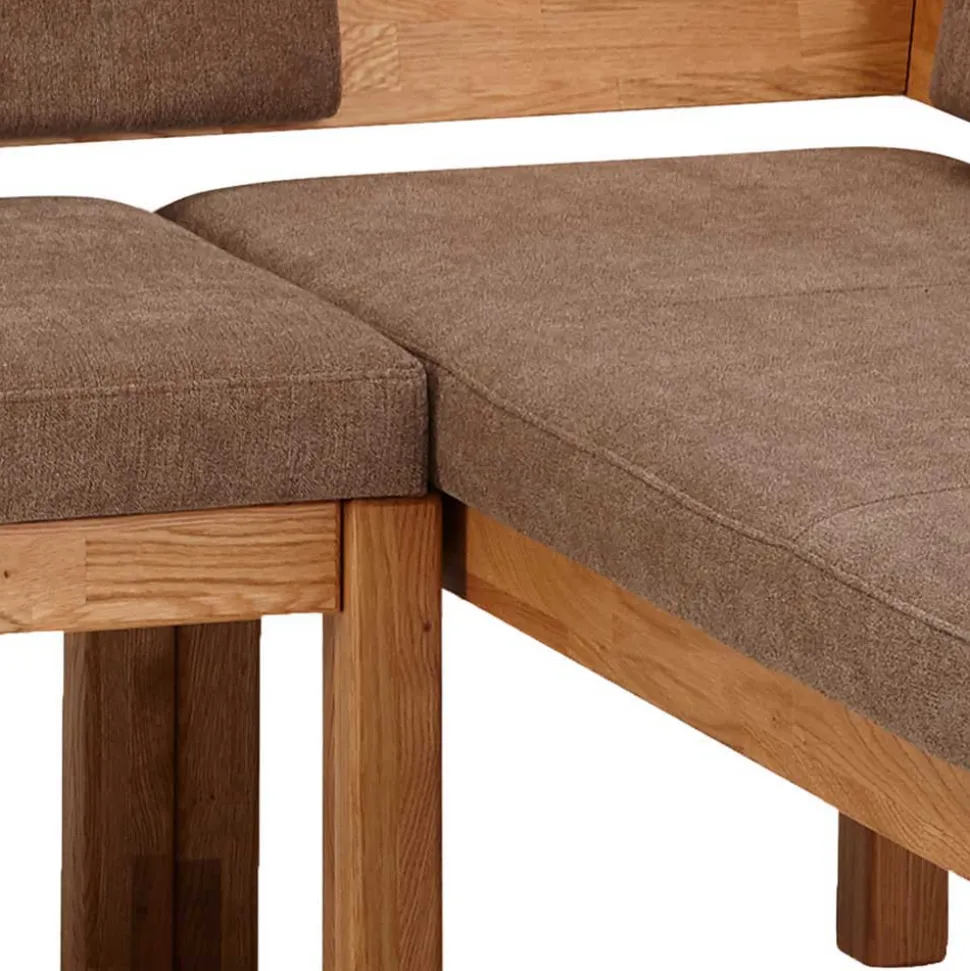 Moderne Wildeiche Eckbank mit Polsterung - Virds