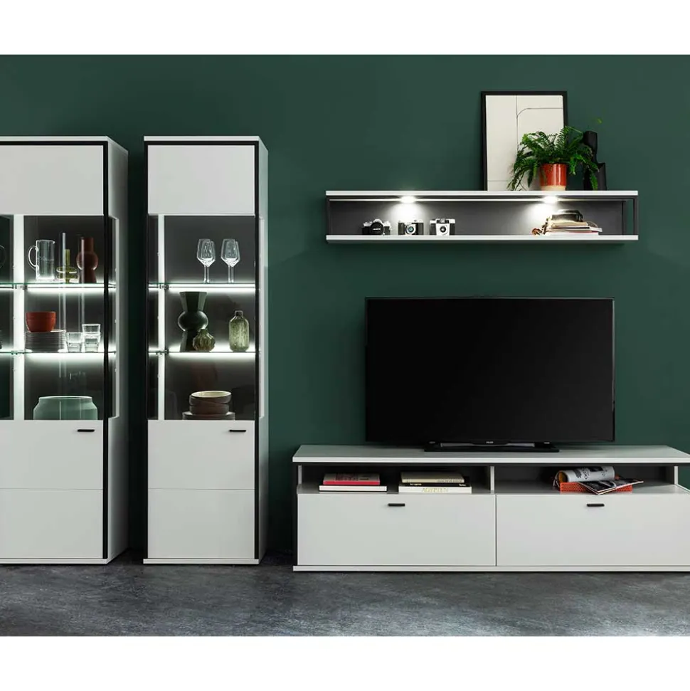 Moderne Wohnwand-Möbel im Set - Loazin (vierteilig)