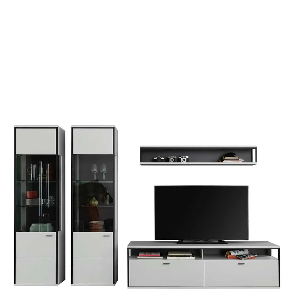 Moderne Wohnwand-Möbel im Set - Loazin (vierteilig)