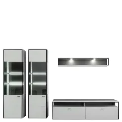 Moderne Wohnwand-Möbel im Set - Loazin (vierteilig)