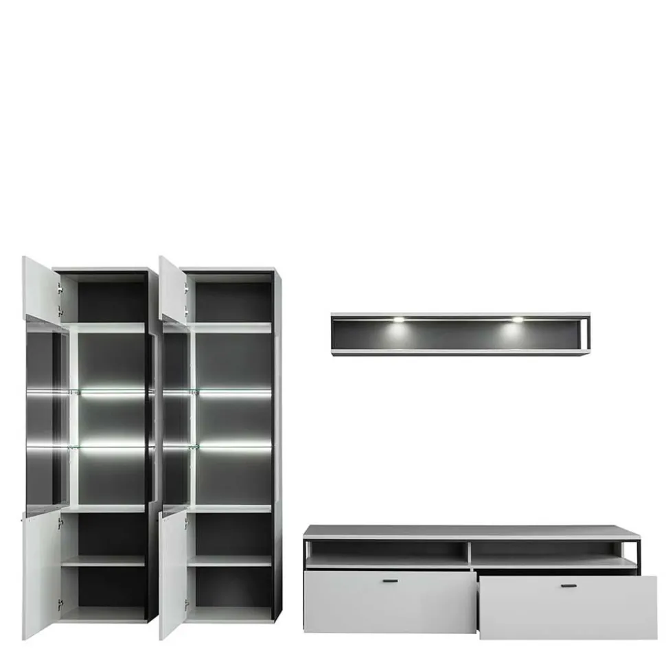 Moderne Wohnwand-Möbel im Set - Loazin (vierteilig)