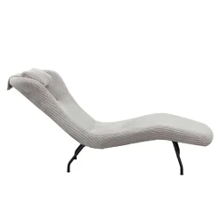 Moderne Wohnzimmerliege mit Cord in Hellgrau - Speedy