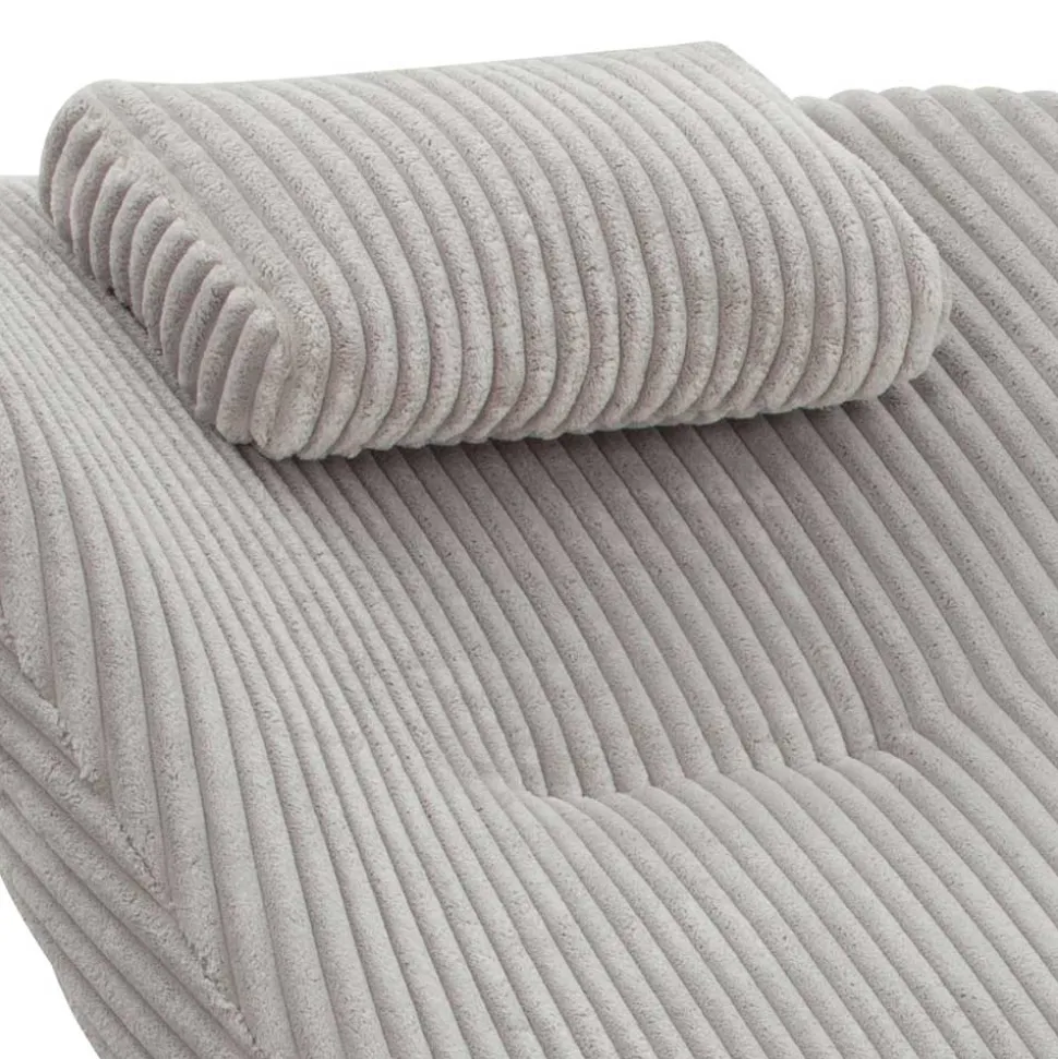 Moderne Wohnzimmerliege mit Cord in Hellgrau - Speedy