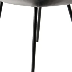 Moderner Armlehnenstuhl in Grau & Schwarz - Sazilo (2er Set)