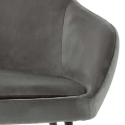 Moderner Armlehnenstuhl in Grau & Schwarz - Sazilo (2er Set)