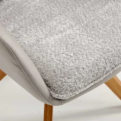 Moderner Armlehnenstuhl in Grau - Lyra (2er Set)