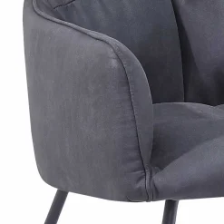 Moderner Armlehnstuhl in Anthrazit - Clienti (2er Set)