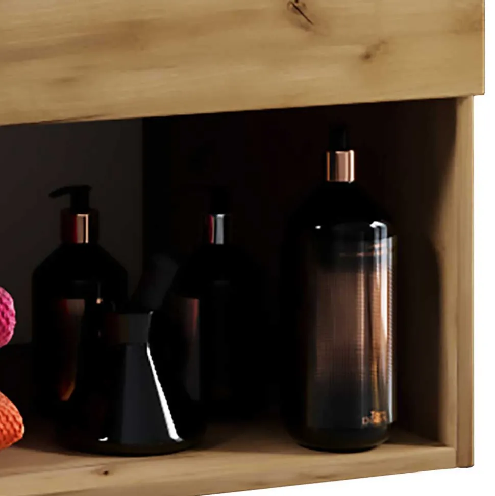 Moderner Bad Waschplatz im Holz Look - Toulon (zweiteilig)