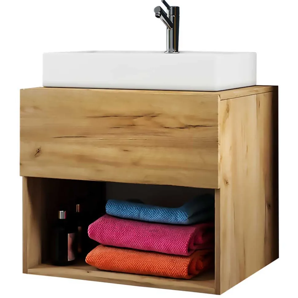 Moderner Bad Waschplatz im Holz Look - Toulon (zweiteilig)