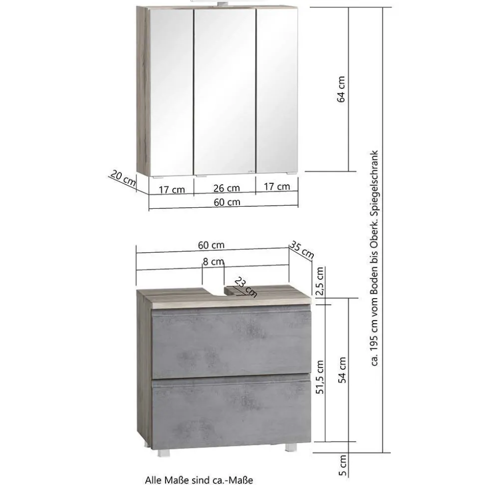 Moderner Badblock Set-Angebot - Mia (fünfteilig)