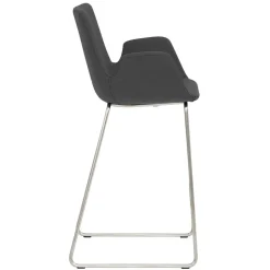 Moderner Barstuhl mit Armlehnen in Dunkelgrau - Vaiana