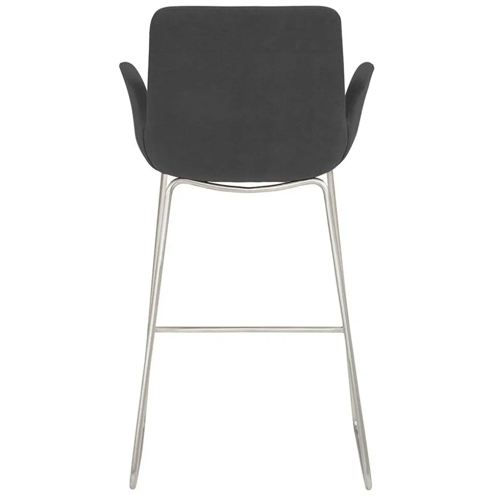 Moderner Barstuhl mit Armlehnen in Dunkelgrau - Vaiana