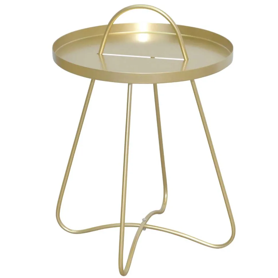 Moderner Beistelltisch in Goldfarben - Parca
