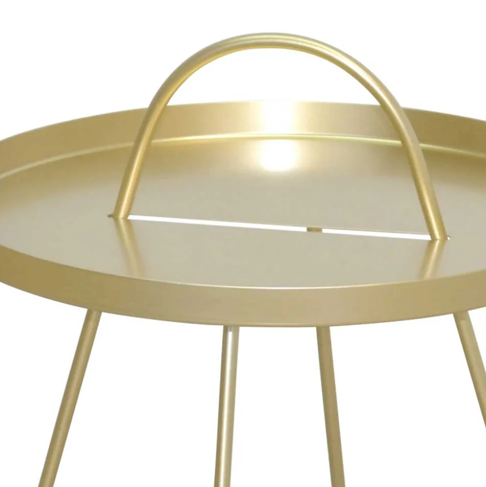 Moderner Beistelltisch in Goldfarben - Parca
