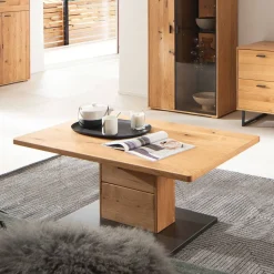 Moderner Couchtisch in Wildeiche und Anthrazit - Drinidad