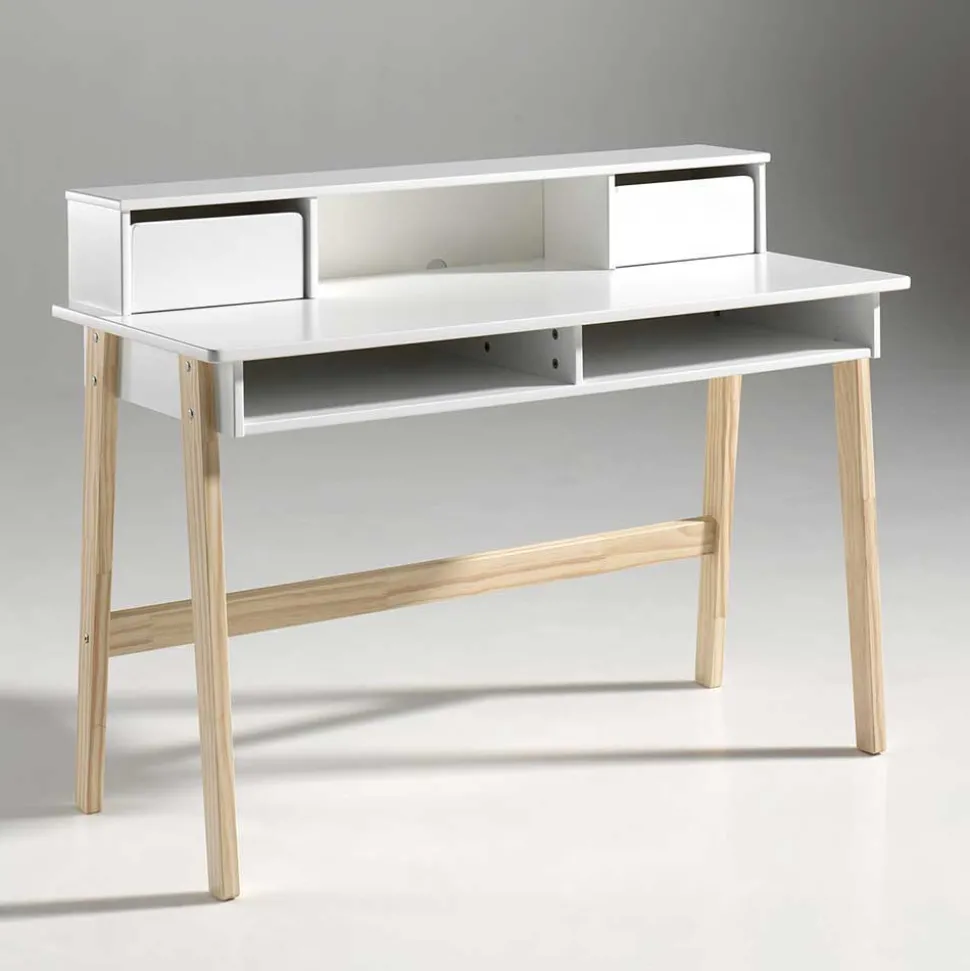 Moderner Design Schreibtisch inkl Aufsatz - Mauricia