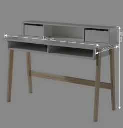 Moderner Design Schreibtisch inkl Aufsatz - Mauricia