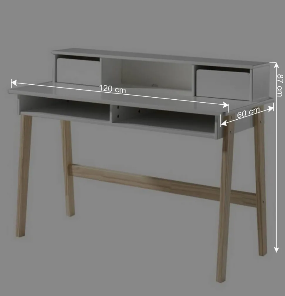 Moderner Design Schreibtisch inkl Aufsatz - Mauricia