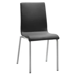 Moderner Esszimmerstuhl in Dunkelgrau Microfaser - Termi