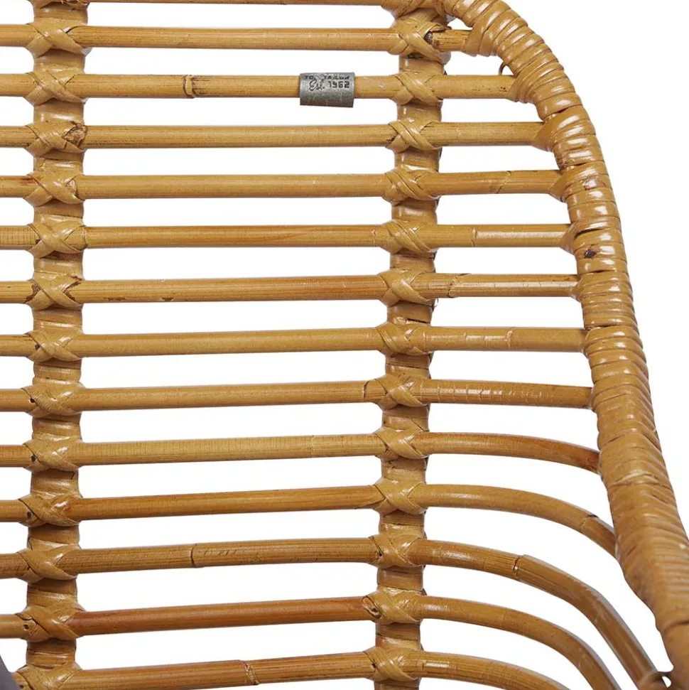 Moderner Flechtstuhl aus Rattan - Rubertus (2er Set)