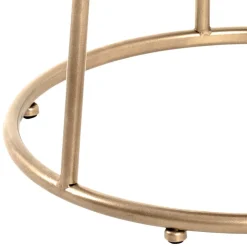 Moderner Hocker in Grau & Gold - Miaoli