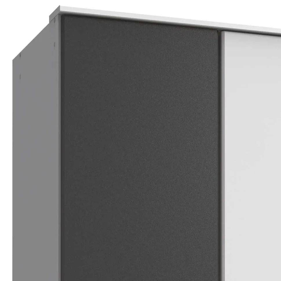 Moderner Kleiderschrank in Weiß mit Dunkelgrau - Vanila